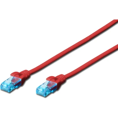 Afbeelding van Digitus DK 1512 100/R RJ45 Netwerkkabel, patchkabel CAT 5e U/UTP 10.00 m Rood Verdraaide paren 1 stuk(s)