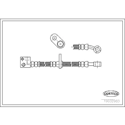 Afbeelding van CORTECO 19032983 Remslang Vooras 555 HONDA: Jazz 2