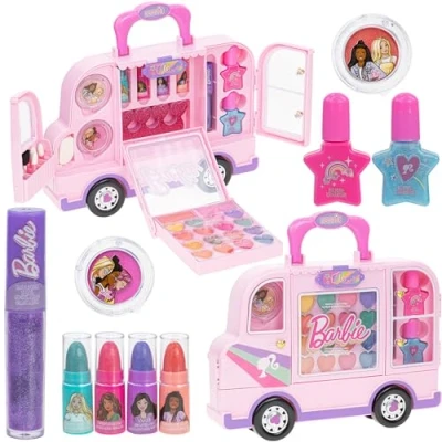 Afbeelding van Barbie make upset voor meisjes, echte wasbare upset, cadeau en rollenspel 6, 7, 8, 9, 10, 11 12 jaar