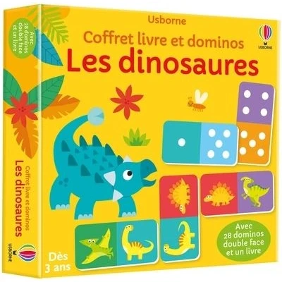Image de Les dinosaures Coffret livre et dominos