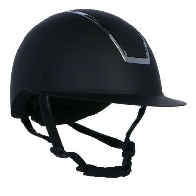 Afbeelding van HKM Cap Lady Shield Zwart/Zilver 52 54cm