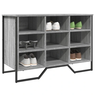 Afbeelding van Schoenenkast 90x38x61,5 cm bewerkt hout grijs sonoma eikenkleur