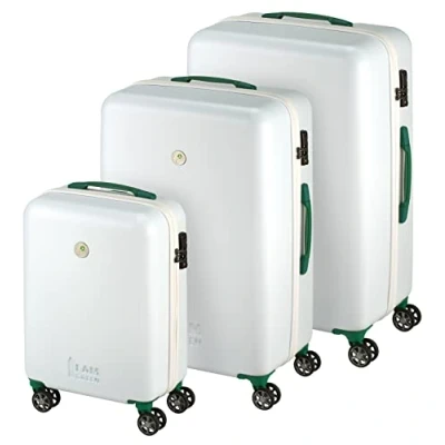 Afbeelding van Princess Traveller IamGreen, Wit, Harde trolley met zwenkwielen