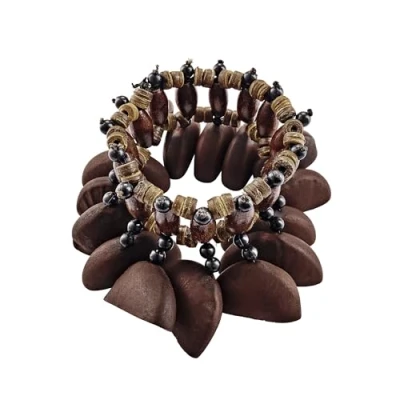 Afbeelding van Sonic Energy Bendo Notenschelp armband shaker natuurlijk en ontspannend geluid voor meditatie, geluidsgenezing, yoga percussie (SBB)