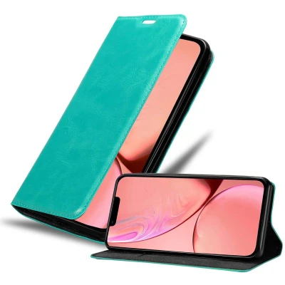 Afbeelding van Cadorabo Hoesje geschikt voor Apple iPhone 13 PRO MAX in BENZINE TURKOOIS Beschermhoes met magnetische sluiting, standfunctie en kaartvakje Book Case Cover Etui