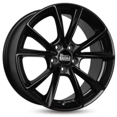 Afbeelding van MAM 5 gat 18duim 112mm lichtmetalen Velg A5 Mat zwart/gepolijst MAMA58018511235MBP