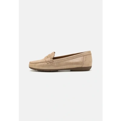 Afbeelding van Geox Annytah Instappers, Dames, Maat: 38, Light gold Veloursleer