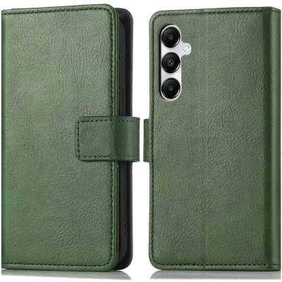 Afbeelding van iMoshion Hoesje Geschikt voor Samsung Galaxy A15 (5G) / (4G) Met Pasjeshouder Luxe Bookcase Groen