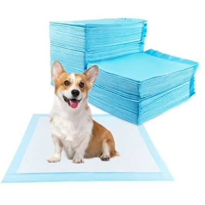 Afbeelding van Tekenewbse Set van 100 dwarsbalken voor honden, 60 x cm, hondenmat, hygiënische mat, 5 laags, lekvrij, sneldrogend oppervlak