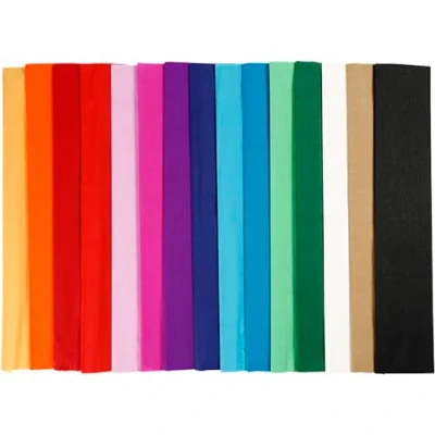 Afbeelding van Crepepapier, b: 50 cm, l: 2,5 m, 60 vouw, diverse kleuren