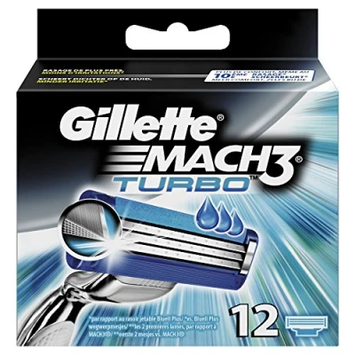 Afbeelding van Gillette Mach3 Turbo Scheermesjes 12 Stuks