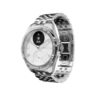 Image de Montre connectée Withings ScanWatch Nova 39 mm Brillant Edition Argent avec bracelet Métal