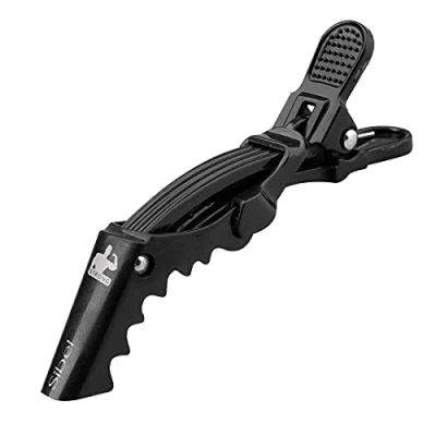 Afbeelding van Sibel Verdeelclips strong met gelede bek zwart 6x9cm