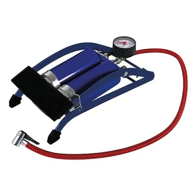 Afbeelding van Carpoint Dubbele Cilinder Voetpomp Blauw Overige Accessoires
