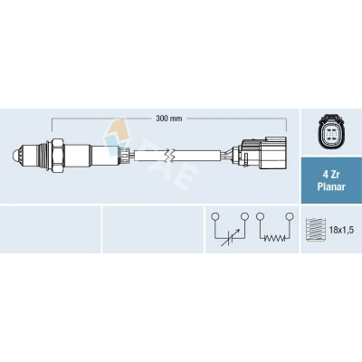 Afbeelding van FAE 77782 Lambdasonde FORD: FIESTA 6, 6 Van, Ranger Mk3