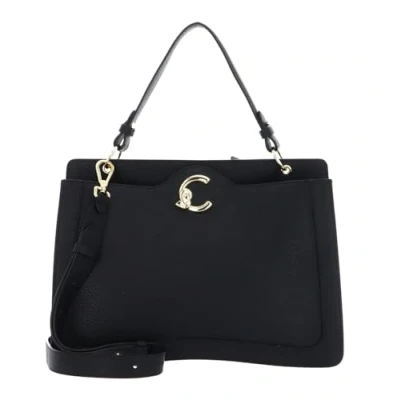 Afbeelding van COCCINELLE Leren handtas schoudertas C Me Handbag Grained Leather Noir zwart