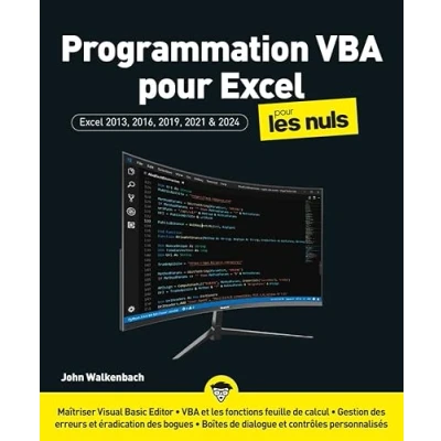 Afbeelding van PROGRAMMATION VBA POUR EXCEL 2024 LES NULS