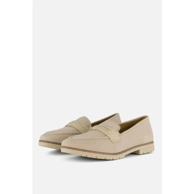 Afbeelding van Rieker N196362 Instappers, Dames, Maat: 40, Beige Textiel