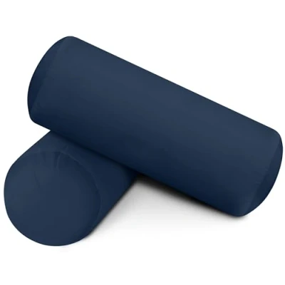 Afbeelding van Utopia Bedding 2 rollen steunkussen van holle vezels, marineblauw, 15 x 40 cm