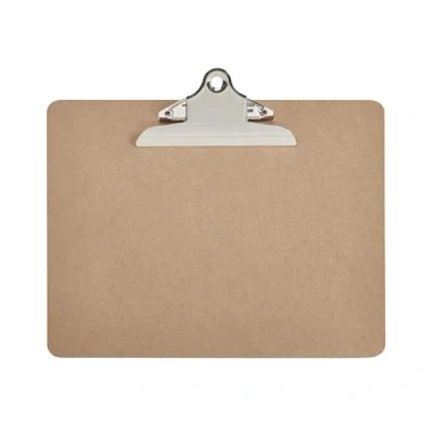 Image de MAUL Porte Bloc A4 MAULclassic, en Bois avec Pince Nostalgique, Format Din Paysage, Fixation pour Accrocher au Mur, le Bureau, la Cuisine et l&#039;Atelier,