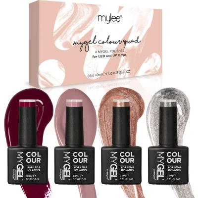 Afbeelding van Mylee Gel Nagellak Set 4x10ml [Quad Goals] UV/LED Gellak Nail Art Manicure Pedicure, Professioneel &amp; Thuisgebruik Langdurig en gemakkelijk aan te brengen