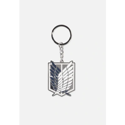 Afbeelding van Attack On Titan Logo / Emblem Sleutelhanger Zilverkleurig