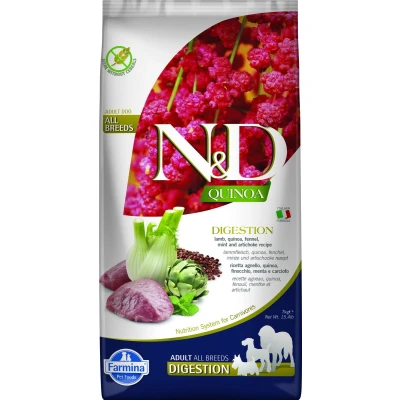 Afbeelding van 7kg Lam en Venkel Adult Spijsvertering Farmina N&amp;D Quinoa droge honden