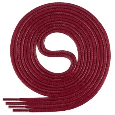 Afbeelding van Di Ficchiano SW 03 kersenrood 120 veters, rond, gewaxt, diameter 2 4 mm, voor stadsschoenen, wandelschoenen en leren schoenen, bordeauxrood, cm/diameter 3 mm