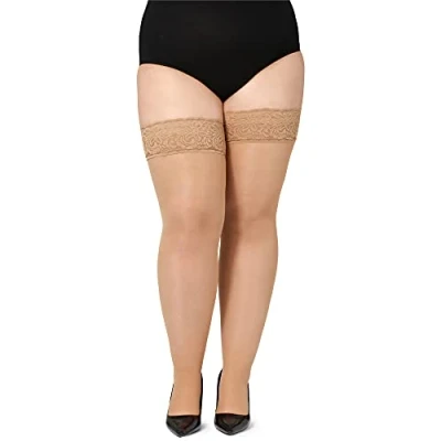 Afbeelding van Bellivalini Dames Hold Up Kousen 20 Denier licht glanzend elastisch Polyamide BLV GI 1126 Daino 3XL