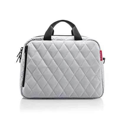Afbeelding van Reisenthel Notebook Bag Laptoptas 14 Inch 8,5L Rhombus Licht Grijs