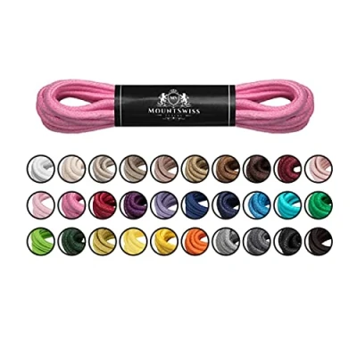 Afbeelding van Mount Swiss© Luxury veters, gewaxt, rond, voor leren schoenen, Ø 2 3 mm, lengtes 45 120 cm, snoeproze, 110