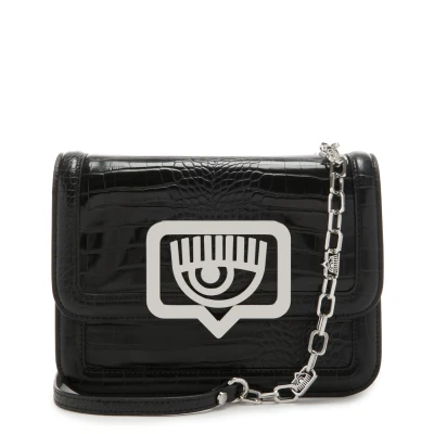 Afbeelding van Chiara Ferragni Range Eyelike Buckle Schoudertas, Dames, Maat: One Size, Black