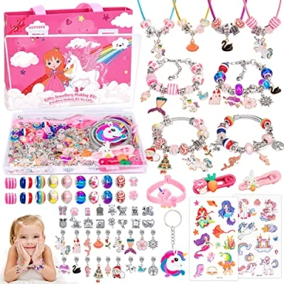 Afbeelding van Cadeau voor meisjes, 5 12 jaar, speelgoed kinderen, 3, 4, 5, 6, 7, 8, 9, 10, 11, bedelset, sieraden, speelgoed, Kerstmis, verjaardag