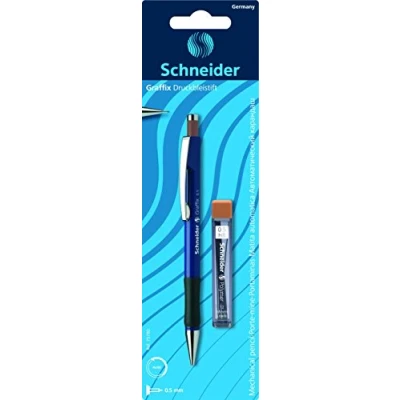 Afbeelding van Schneider Graffix vulpotlood 0,5 HB, donkerblauw, 1 blisterkaart + 12 vullingen