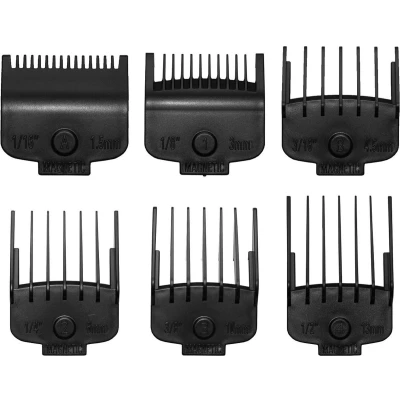 Afbeelding van KYONE Set Opzetkammen voor Vintage Barber Clipper 1,5/3/4,5/6/9/12 mm