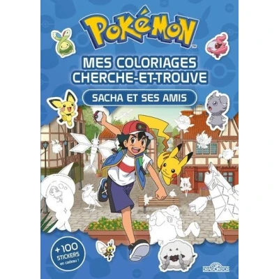 Image de Pokémon Mes coloriages cherche et trouve Sacha ses amis