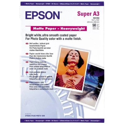 Image de EPSON HEAVY WEIGHT MATTE PAPER A3 PLUS 167 G/M2 50 SHEET