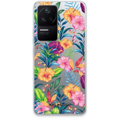 Afbeelding van Case Company® hoesje geschikt voor Xiaomi Poco F4 Tropisch 2 Soft Cover Telefoonhoesje Bescherming aan alle Kanten en Schermrand