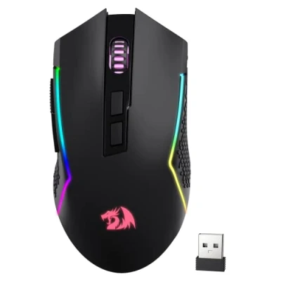 Afbeelding van Redragon M693 draadloze gamingmuis, 8000 dpi, met 3 modi, BT en 2,4 G verbinding, 7 macro toetsen, duurzame stroomcapaciteit voor pc/Mac/laptop