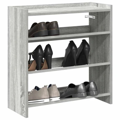 Afbeelding van Schoenenrek 60x25x62 cm bewerkt hout grijs sonoma eikenkleurig