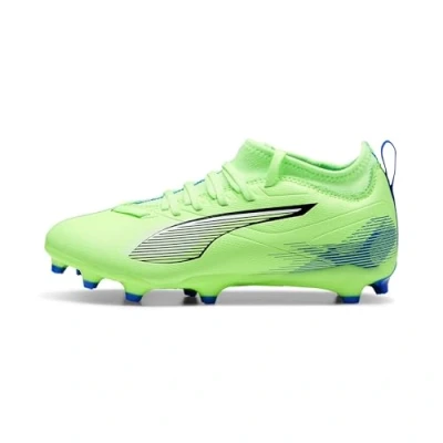 Afbeelding van Puma Ultra 5 Match FG/AG JR Unisex Voetbalschoenen met kunststof noppen voor kinderen, Maat: 33, Fizzy apple/white/bluemazing Textiel/ synthetisch