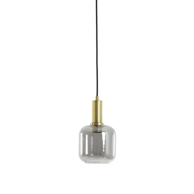 Afbeelding van Lekar hanglamp Ø21 cm antiek brons/smoke glas