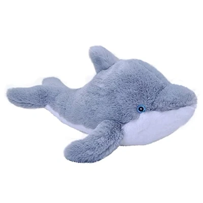Afbeelding van Pluche knuffel dieren Eco kins dolfijn van 30 cm. Wildlife speelgoed knuffelbeesten Cadeau voor kind/jongens/meisjes
