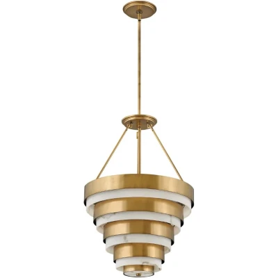 Afbeelding van Hinkley LED Pendelarmatuur Echelon 4X E14 Max 40W Dimbaar Heritage Brass