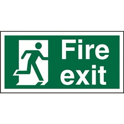 Afbeelding van Seco Fire Exit Plaat van vinyl, zelfklevend, 200 mm x 100