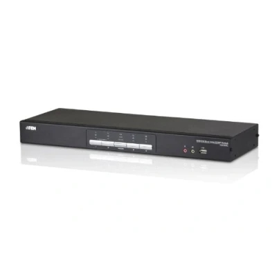 Image de ATEN USB DVI Dual View KVMP Switch CS1644A commutateur écran clavier souris/audio/USB 4 ports Ordinateur de bureau