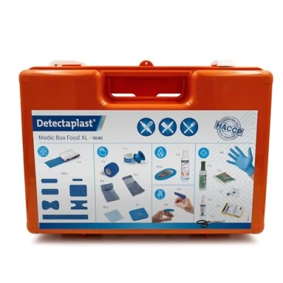 Afbeelding van Detectaplast Ehbo koffer Medic Box Food Xl, Haccp Inhoud Tot 30 Personen Verbandtrommel