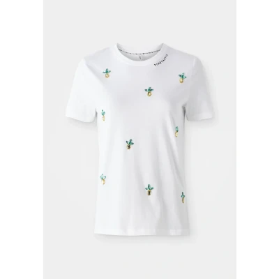 Afbeelding van ONLY Onlkita LIFE Pineapple Tshirt print, Dames, Maat: Small, Bright white