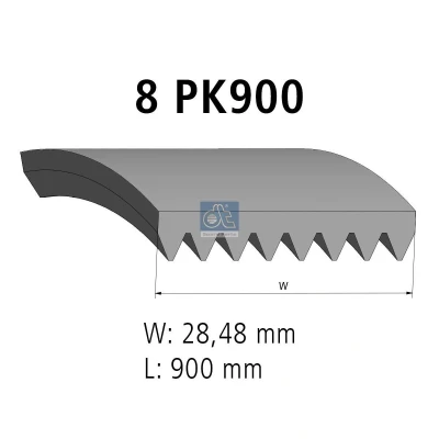 Afbeelding van Poly V riem DT 2.15368