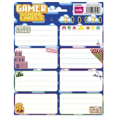Afbeelding van 16 stuks laptopstickerset voor academische organisatie merken decoratieve stickerset etiketten met verschillende originele patronen, afmetingen 7,9 x 3,8 cm